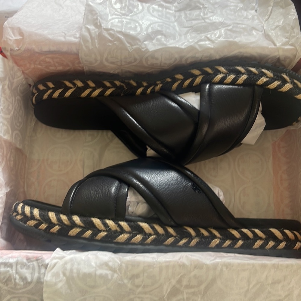 Tory Burch Criss Cross Espadrille Slide Sandal